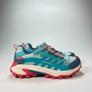 Merrell Moab Speed 2 Low Blue Pink Trail Shoes Sneakers MK167552 Youth Size 2M